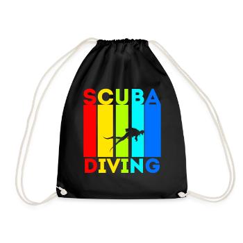 Tauchen Taucher Tauchausrüstung Scuba Diving - Turnbeutel - Schwarz - Vorne