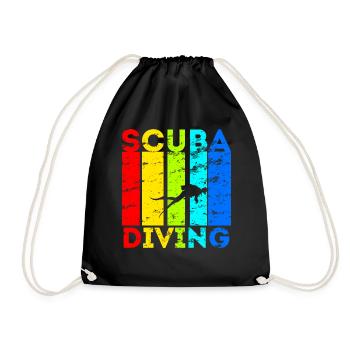 Tauchen Taucher Tauchausrüstung Scuba Diving - Turnbeutel - Schwarz - Vorne