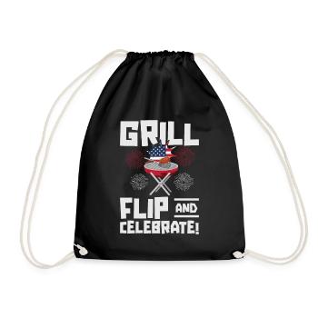 Barbecue de l’indépendance des États-Unis Drapeau américain - Sac de sport léger - noir - Devant