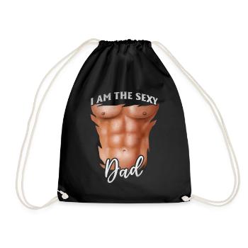 I Am The Sexy Dad - Father's Day 2023 Sexy Dad & F - Drawstring Bag - black - Front