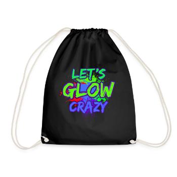 80s Retro CostumeTheme Party Costume 90s Party - Drawstring Bag - black - Front
