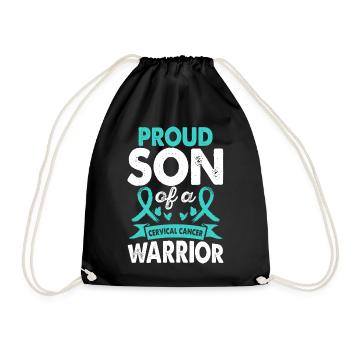Fils d’un guerrier du cancer du col de l’utérus - Sac de sport léger - noir - Devant