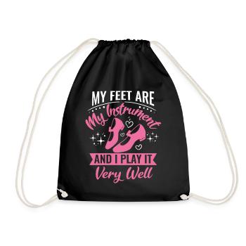 Tap Dancer Tap Dance Shoes Tap Dance Instructor - Drawstring Bag - black - Front