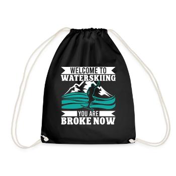 Bienvenue au ski nautique, vous êtes fauché maintenant - Sac de sport léger - noir - Devant