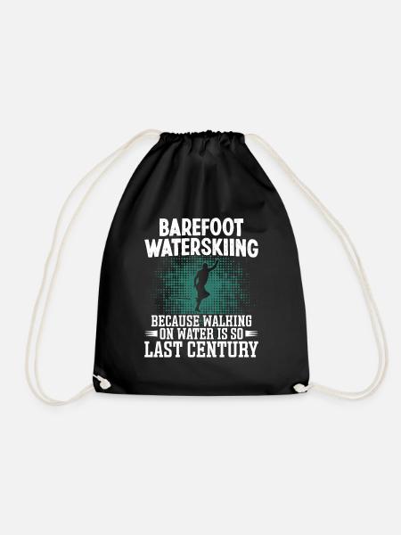 Barefoot waterskiing - Turnbeutel - Schwarz
