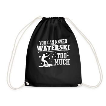 You can never waterski too much - Turnbeutel - Schwarz - Vorne