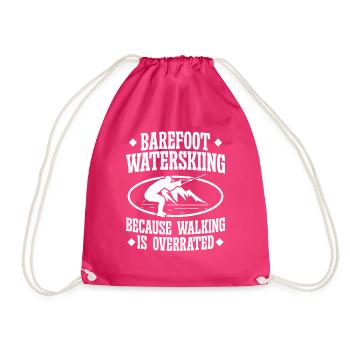 Ski nautique pieds nus parce que la marche est - Sac de sport léger - fuchsia - Devant