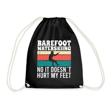 Ski nautique pieds nus non ça ne fait pas mal - Sac de sport léger - noir - Devant