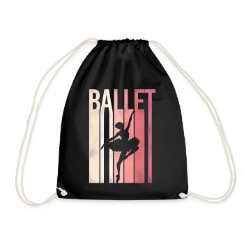 Ballet Dancer Dance Girl Ballerina - Turnbeutel - Schwarz - Vorne