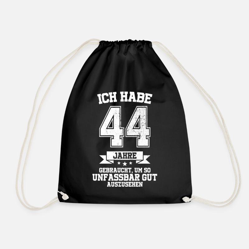 44. Geburtstag Geschenk Habe 44 Jahre Gebraucht - Turnbeutel - Schwarz