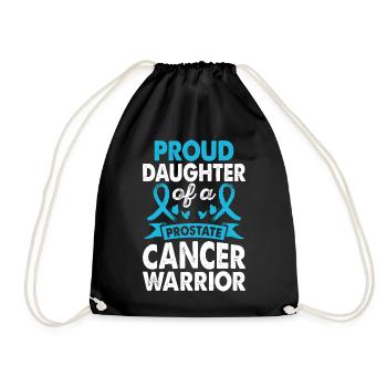 Daughter of Prostate Cancer Warrior Consciousness - Drawstring Bag - black - Front
