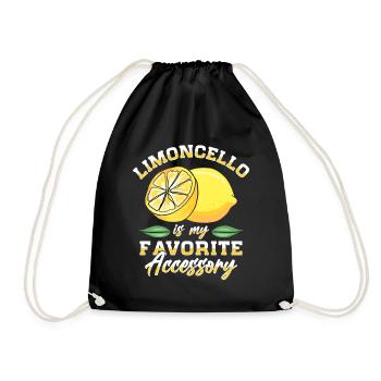 Italienischer Limoncello-liebhaber - Turnbeutel - Schwarz - Vorne
