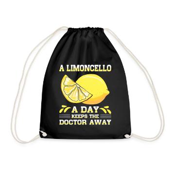 Italienischer Limoncello-liebhaber - Turnbeutel - Schwarz - Vorne