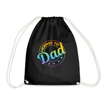 Licence à papa - Fête des pères 2023 Fête des pères Ide - Sac de sport léger - noir - Devant