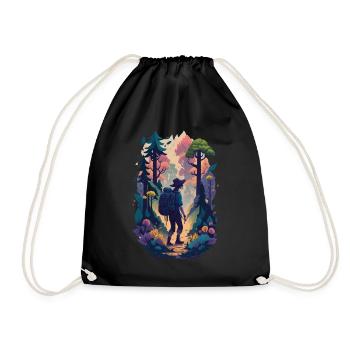 Holidays Nature Hiking in the mountains Leisure Hobby - Drawstring Bag - black - Front