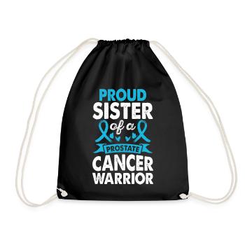 Prostate Cancer Warrior Sister Consciousness - Drawstring Bag - black - Front