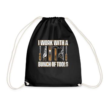 Je travaille avec un tas d’outils Schreiner Carpenter - Sac de sport léger - noir - Devant
