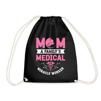 Infirmière Fête des mères Maman Infirmière - Sac de sport léger - noir - Devant