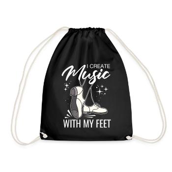 Tap Dancers Tap Dance Shoes Tap Dance Instructors - Drawstring Bag - black - Front