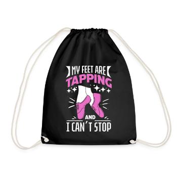 Tap Dancers Tap Dance Shoes Tap Dance Instructors - Drawstring Bag - black - Front