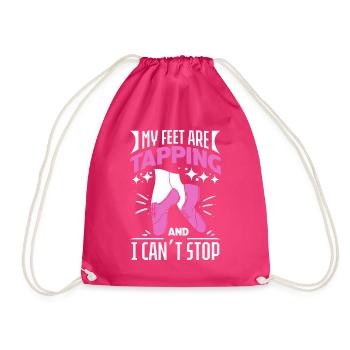 Tap Dancers Tap Dance Shoes Tap Dance Instructors - Drawstring Bag - fuchsia - Front