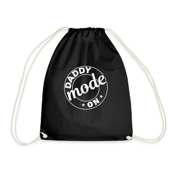 Daddy Father's Day Ideas - Daddy Mode On - Drawstring Bag - black - Front