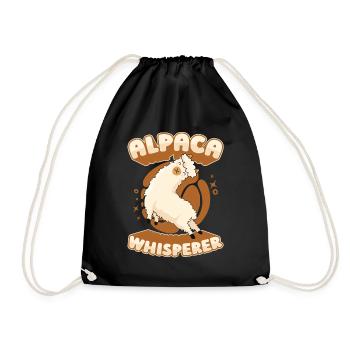 Alpaca Whisperer Huacaya Lama Pako Alpaca Breeder - Drawstring Bag - black - Front