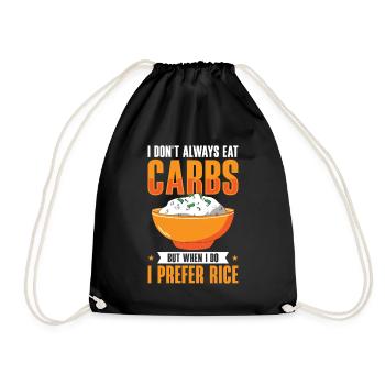Asian Food Rice Philippines Filipino - Drawstring Bag - black - Front