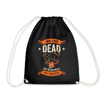 Taxidermist Taxidermy Mounting Stuffing - Drawstring Bag - black - Front