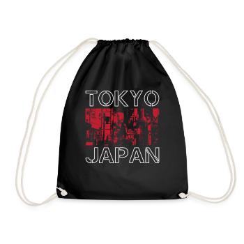 Japon Tokyo Urban Retro Streetwear - Sac de sport léger - noir - Devant