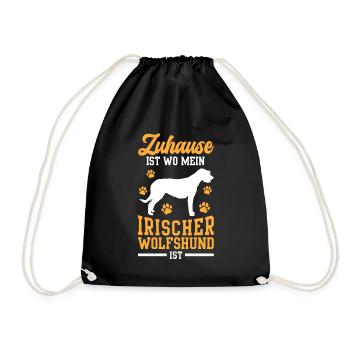 Irish Wolfhound est à la maison Irish Wolfhound - Sac de sport léger - noir - Devant