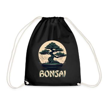 Bonsai Baum Bonsaischale Japanischer Baum - Turnbeutel - Schwarz - Vorne