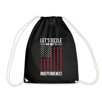 Barbecue de l’indépendance des États-Unis Drapeau américain - Sac de sport léger - noir - Devant