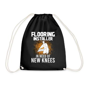 Flooring installer in need of new knees - Turnbeutel - Schwarz - Vorne