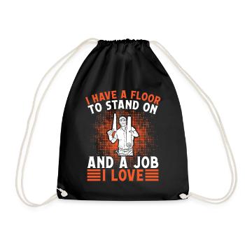 Floor installation - Drawstring Bag - black - Front