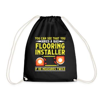 Floor installation - Drawstring Bag - black - Front