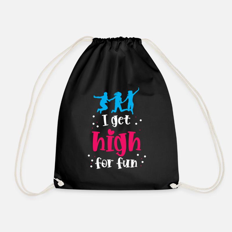 I get high for fun - Turnbeutel - Schwarz