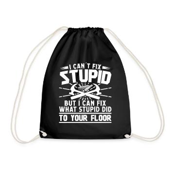 Floor installation - Drawstring Bag - black - Front