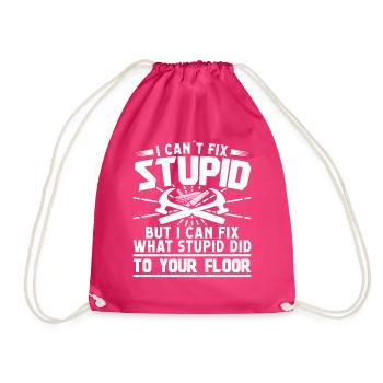 Floor installation - Drawstring Bag - fuchsia - Front