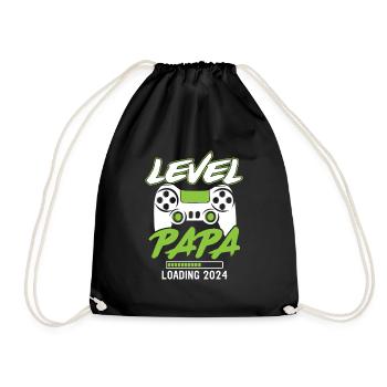 Papa Level Loading 2024 - Drawstring Bag - black - Front