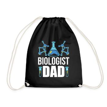 Biologist Dad Biology Teacher Biologist Biology - Drawstring Bag - black - Front