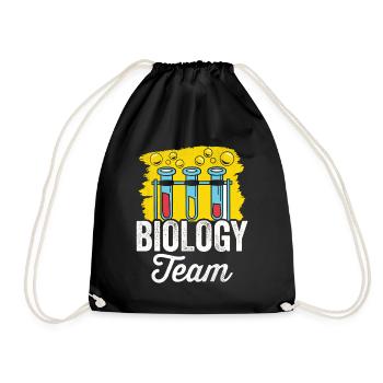 Biology Team Biologist Biology Teacher - Drawstring Bag - black - Front