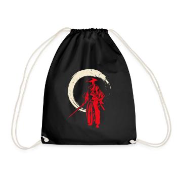 Retro Samurai Krieger - Turnbeutel - Schwarz - Vorne