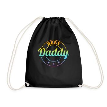 Best Daddy - Happy Father's Day Daddy - Drawstring Bag - black - Front