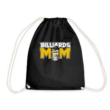 Billiards Mom Billardtisch Billiards Snooker - Turnbeutel - Schwarz - Vorne