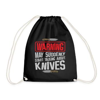 Knifemaking Knife Making Bladesmith Smithing Knife - Drawstring Bag - black - Front