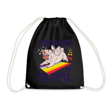 The Path Is Colorful Cute LGBTQ Pride Rainbow - Turnbeutel - Schwarz - Vorne