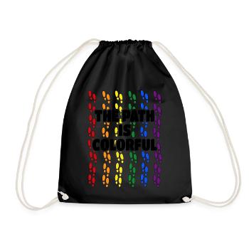 The Path Is Colorful Cute LGBTQ Pride Rainbow - Turnbeutel - Schwarz - Vorne