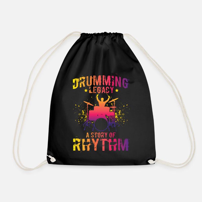 Drummers Drummers Drummers Drummers - Drawstring Bag - black