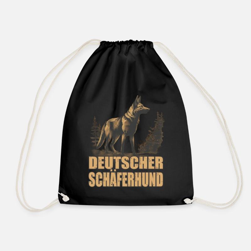 Deutscher Schäferhund Hund Hunderasse - Turnbeutel - Schwarz